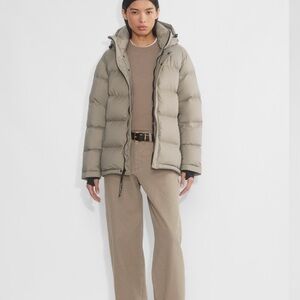 Taupe Aritzia Puffer jacket